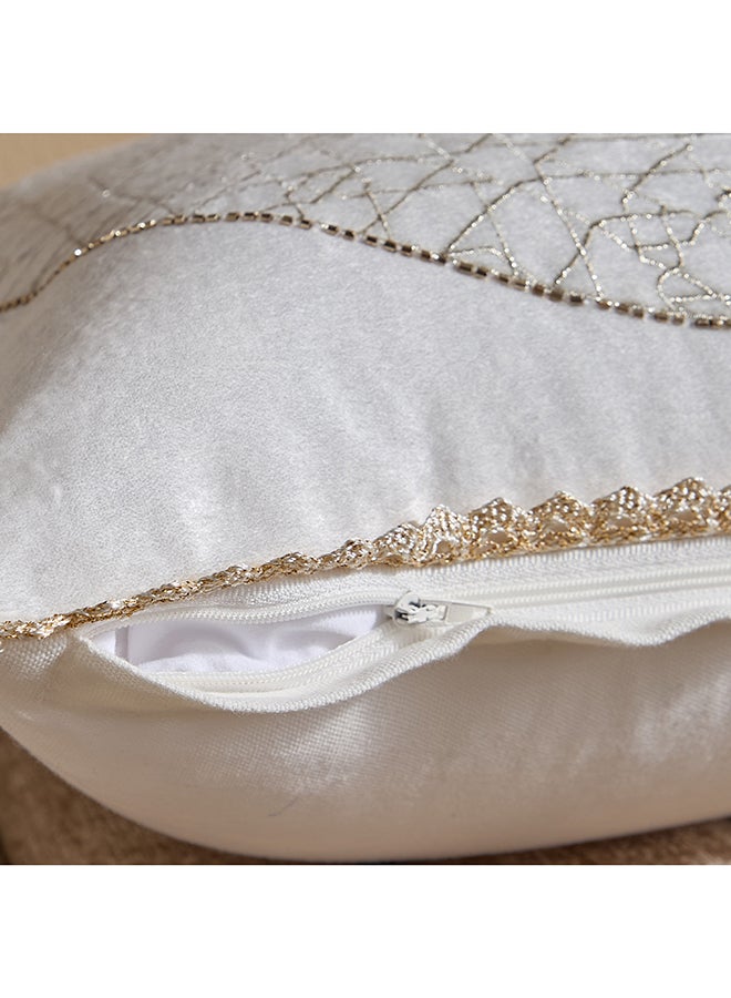 Home Box وسادة القمر والنجمة - ذهب أبيض - 45x45 سم - Image 3